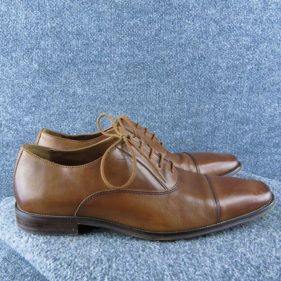 Nordstrom Shop Toe Cap Men Oxford Shoes Size 11.5 Medium Brown Lace‎ Up - Picture 4 of 10